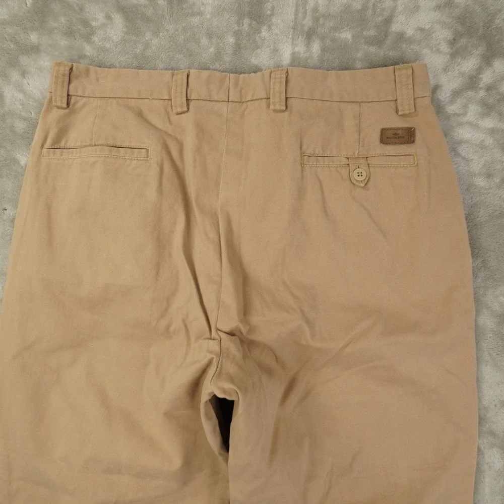 Docker's Iconic Khaki Flat Front Pants Relaxed Straight Fit Men's 36x30 NWT